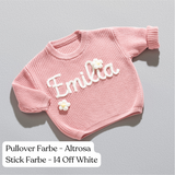 Hand-knitted personalized sweater made of 100% cotton