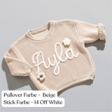 Hand-knitted personalized sweater made of 100% cotton