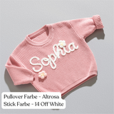 Hand-knitted personalized sweater made of 100% cotton