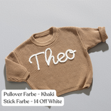 Hand-knitted personalized sweater made of 100% cotton