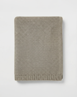 Personalisierte Strickdecke mit Namen - aus 100% Baumwolle