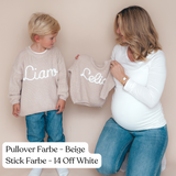 Hand-knitted personalized sweater made of 100% cotton