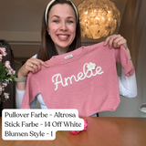 Hand-knitted personalized sweater made of 100% cotton