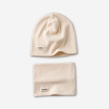 Rib knit set: hat & neck scarf