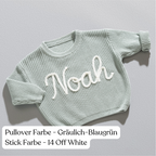 Maglioncino in maglia personalizzato, lavorato a mano in 100% cotone
