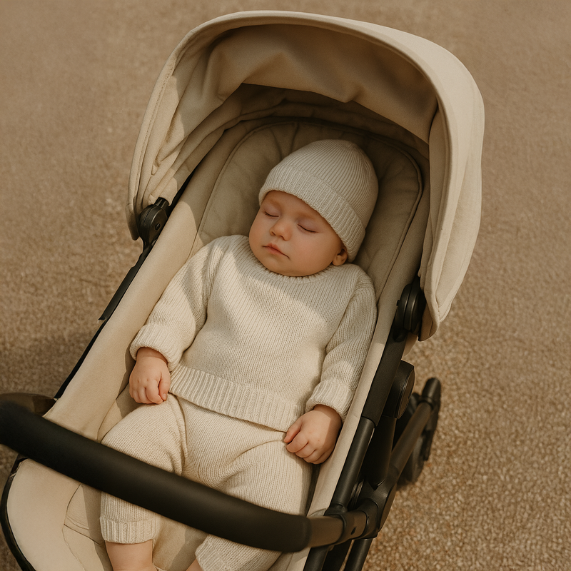 Strick-Set: Pullover und Beanie