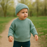 Strick-Set: Pullover und Beanie