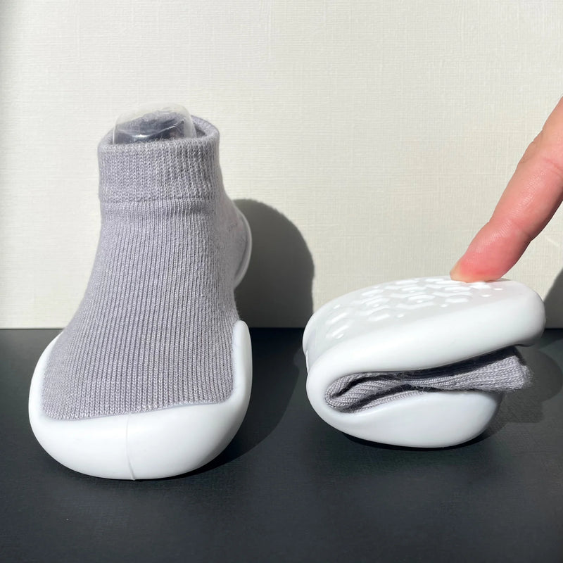 Puschies Sockenschuhe - rutschfeste & atmungsaktive Baby Barfußschuhe aus Baumwolle