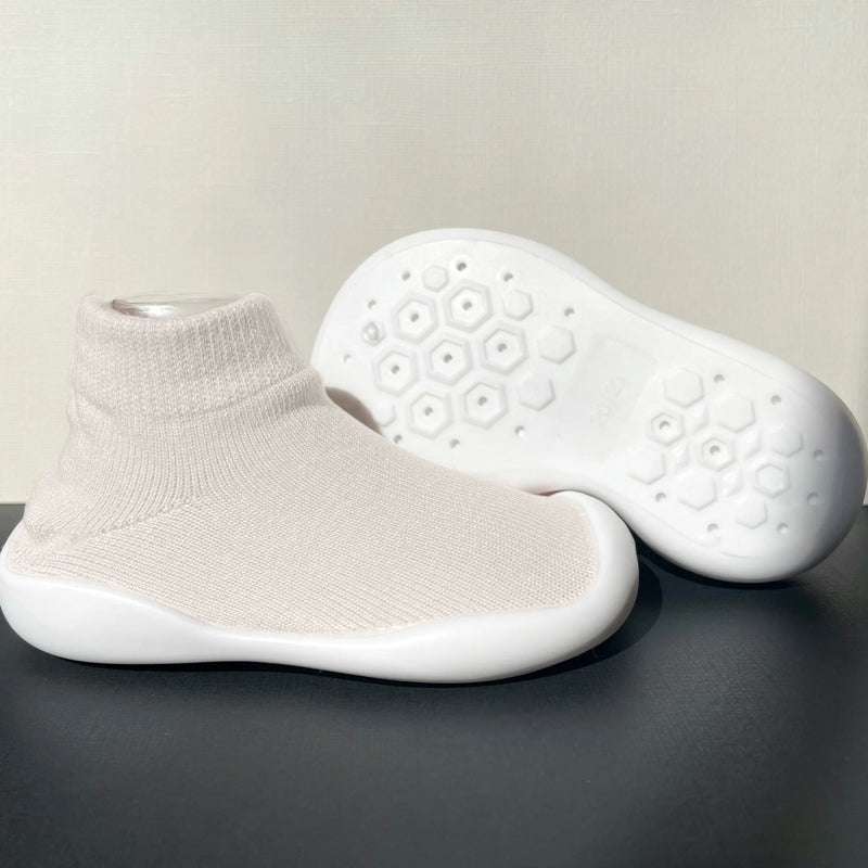 Puschies Sockenschuhe - rutschfeste & atmungsaktive Baby Barfußschuhe aus Baumwolle