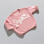 Maglioncino in maglia personalizzato, lavorato a mano in 100% cotone