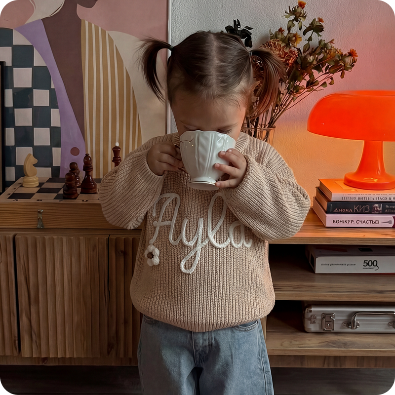 Maglioncini in maglia personalizzati per piccoli esploratori