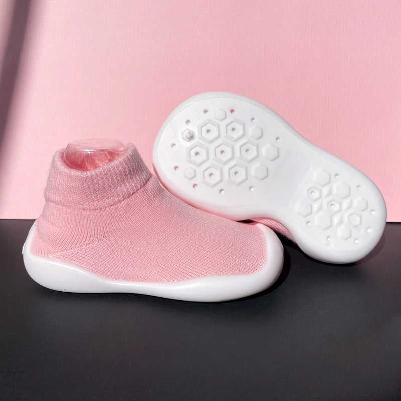Puschies Sockenschuhe - rutschfeste & atmungsaktive Baby Barfußschuhe aus Baumwolle